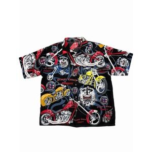 Orange County Choppers 2004 Vintage AOP Motorcycle Button Up Shirt Men's XL